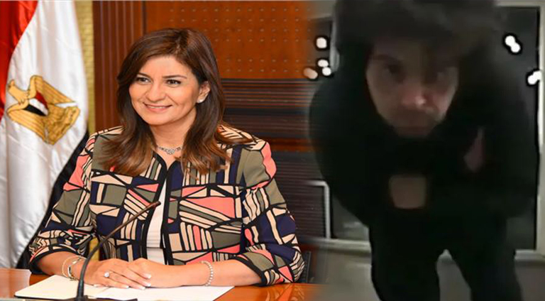 فيديو جديد لابن وزيرة الهجرة المصرية من موقع ارتكاب الجريمة