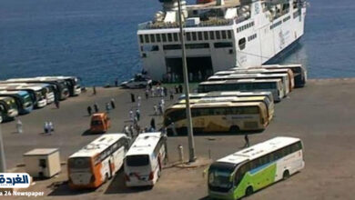 مغادرة الفوج من حجاج بيت الله الحرام ميناء نويبع البحرى